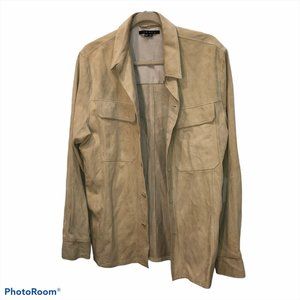 Theory, AS NEW, Khaki Suede Jacket 42
